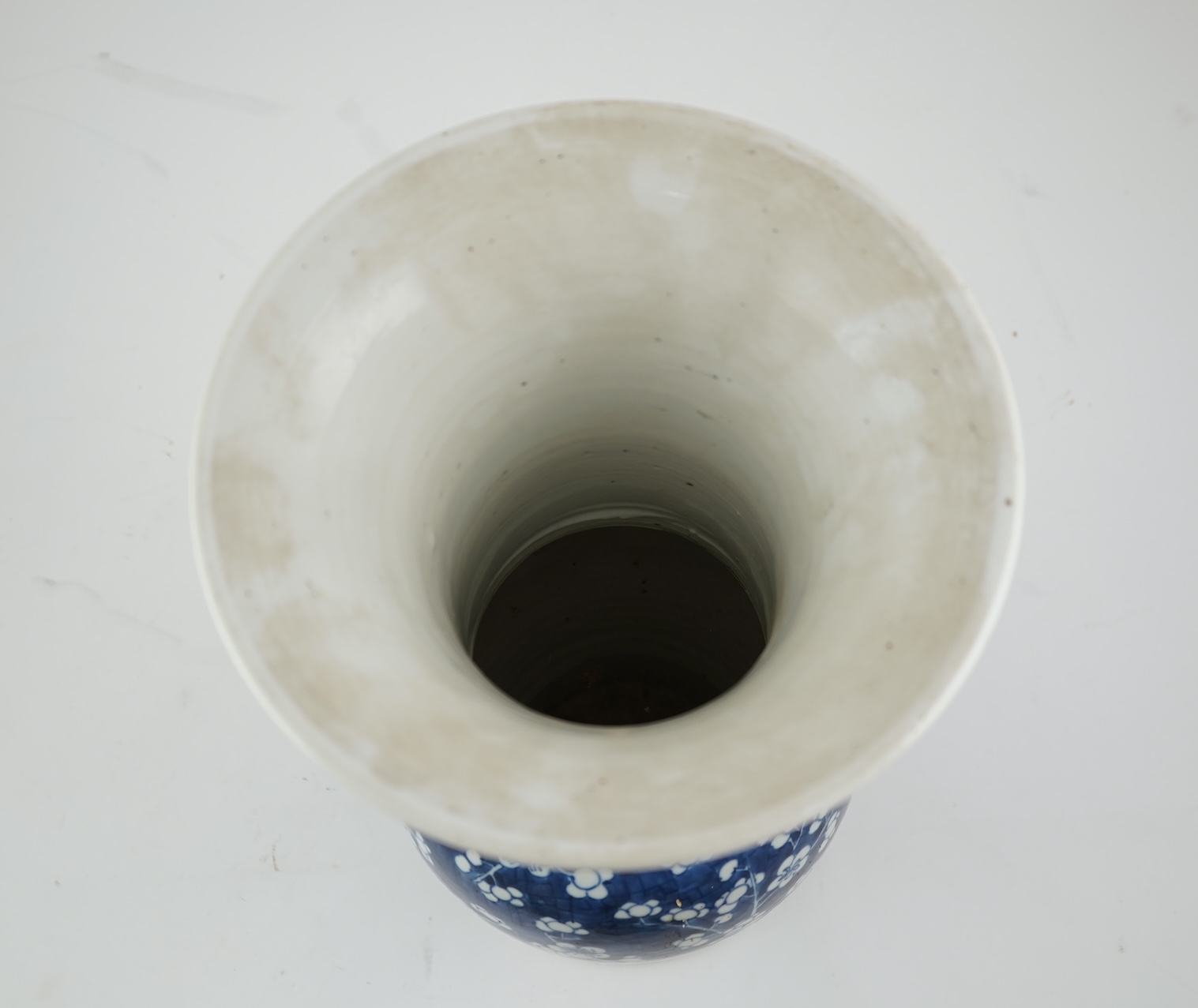 A Chinese blue and white yen-yen vase, Kangxi period